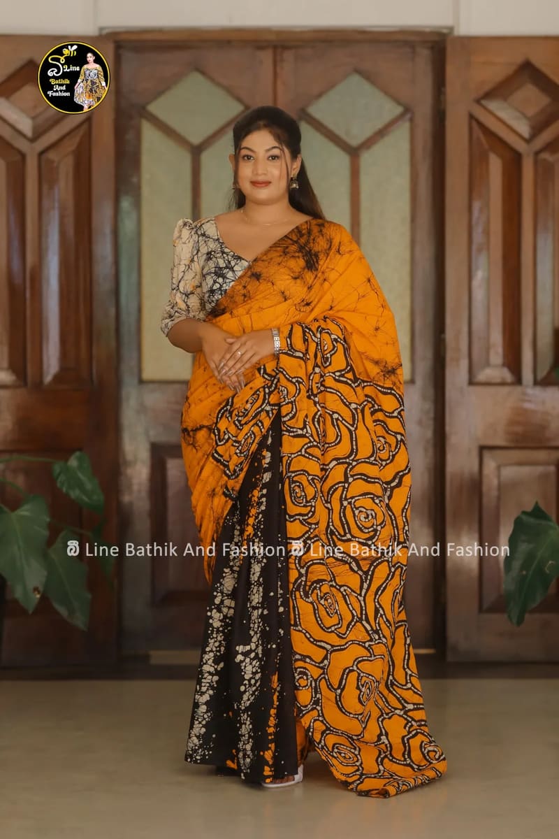 Bathik saree handmade batik saree, Sri Lanka