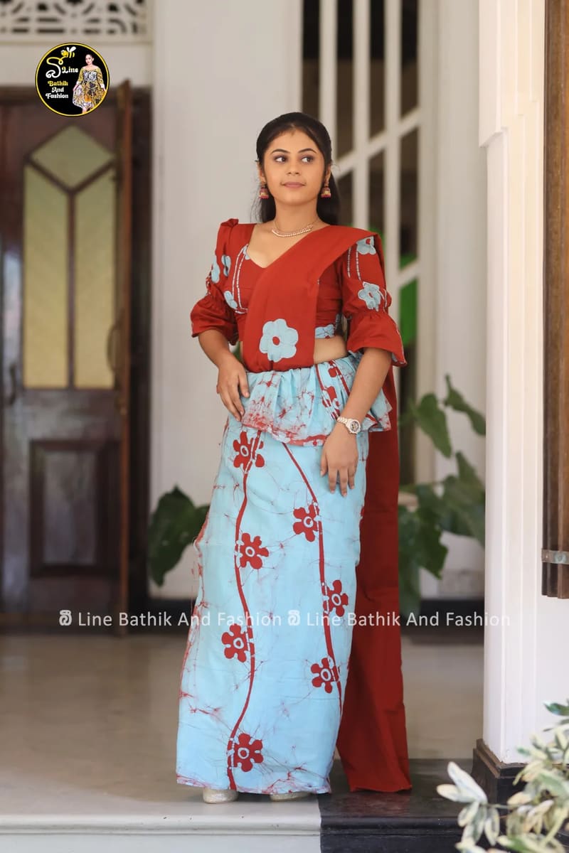 Bathik saree handmade batik saree, Sri Lanka