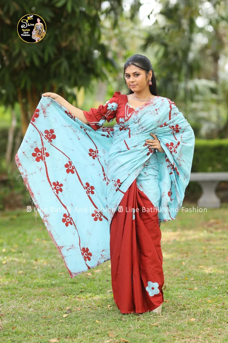 Bathik saree handmade batik saree, Sri Lanka