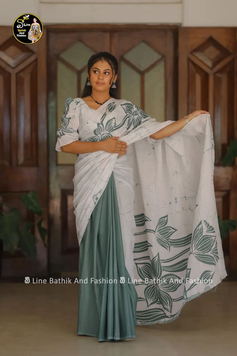 Bathik saree handmade batik saree, Sri Lanka