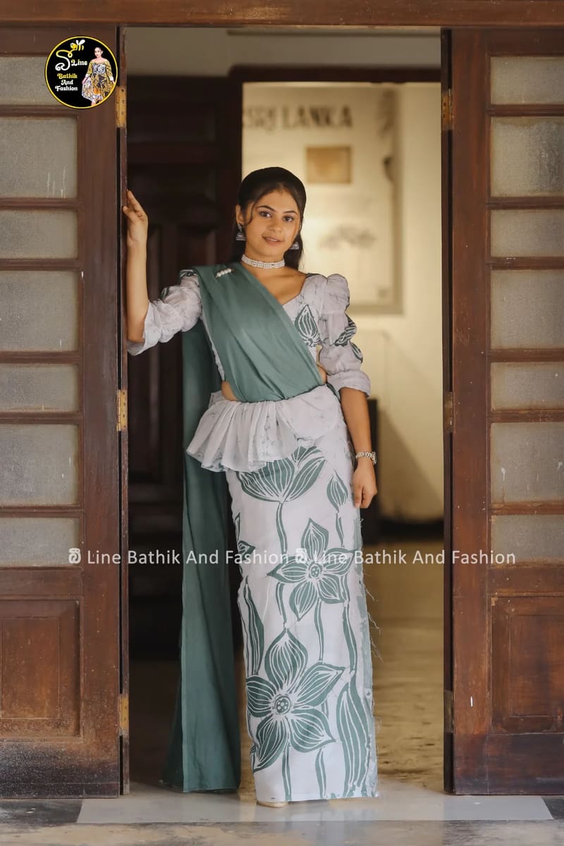 Bathik saree handmade batik saree, Sri Lanka