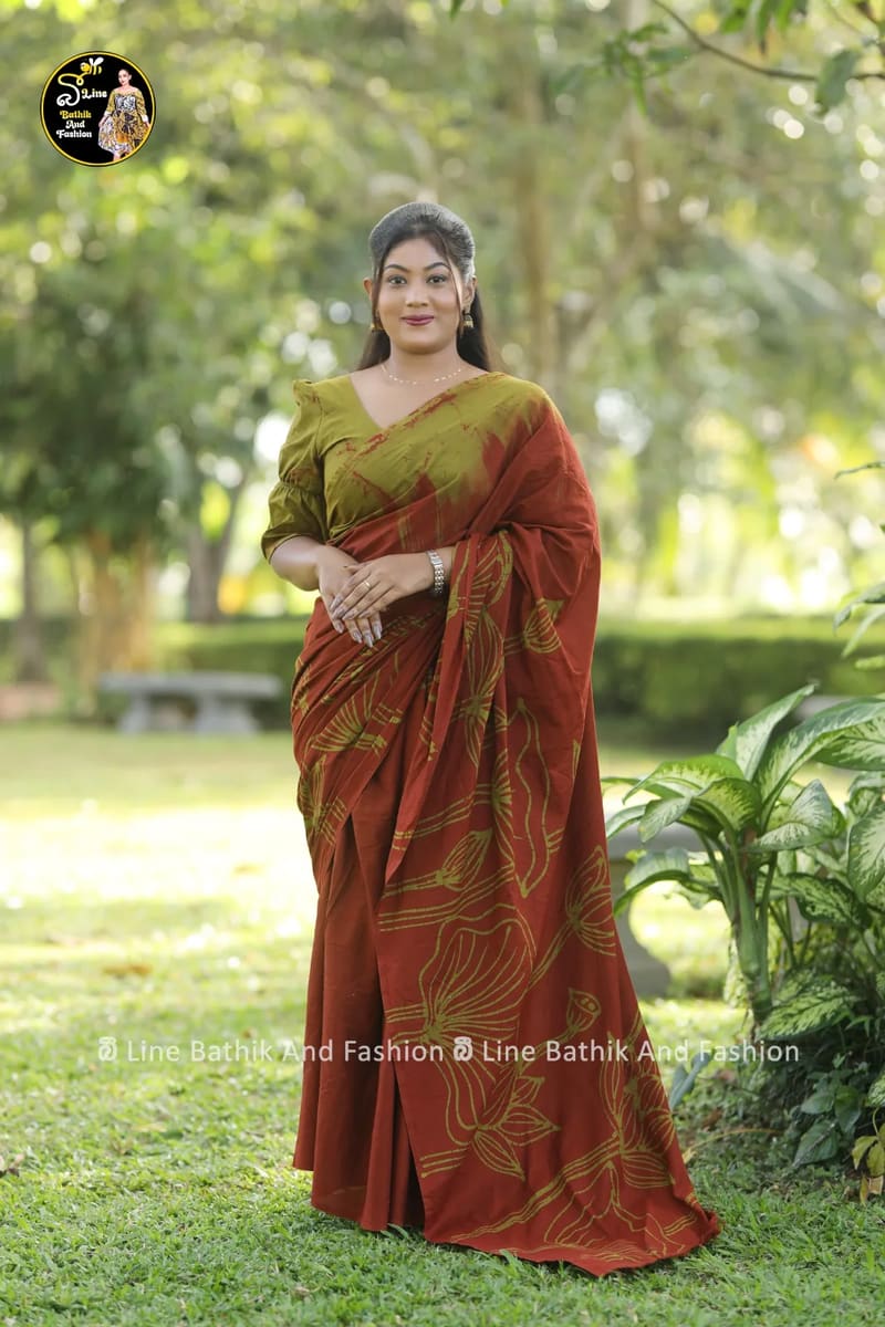 Bathik saree handmade batik saree, Sri Lanka