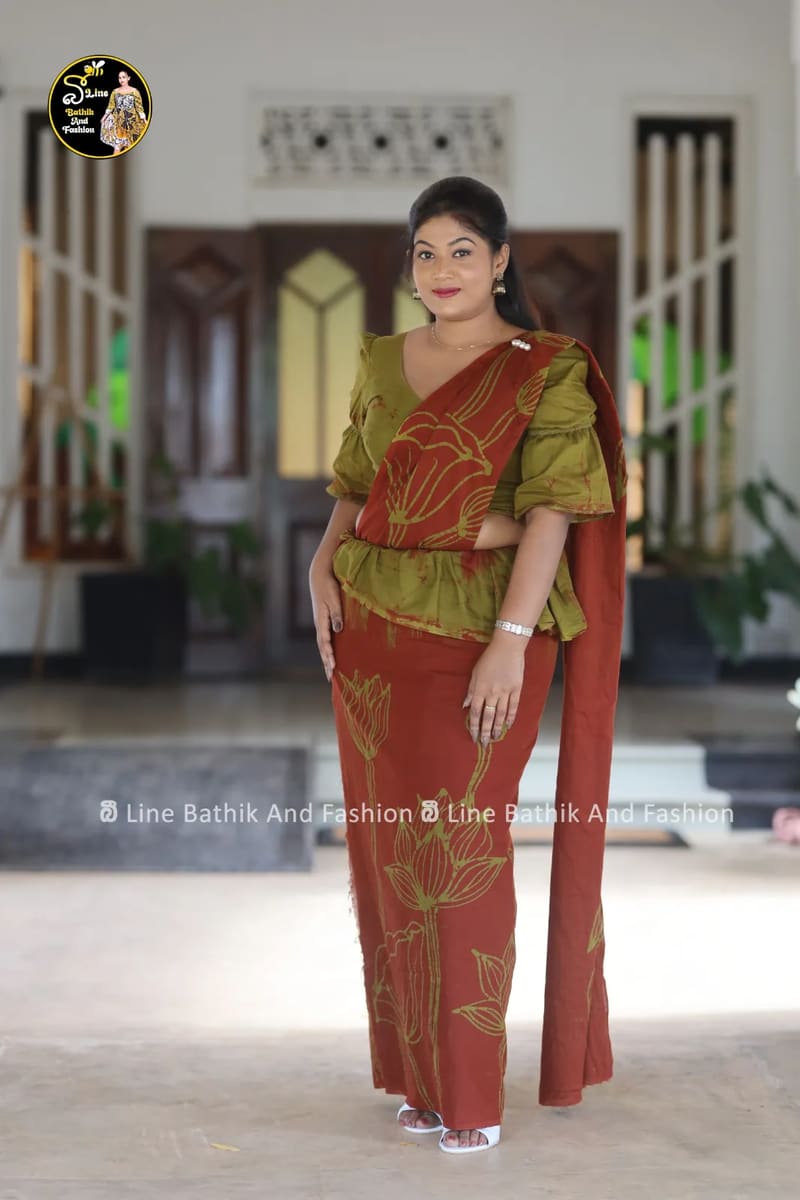 Bathik saree handmade batik saree, Sri Lanka