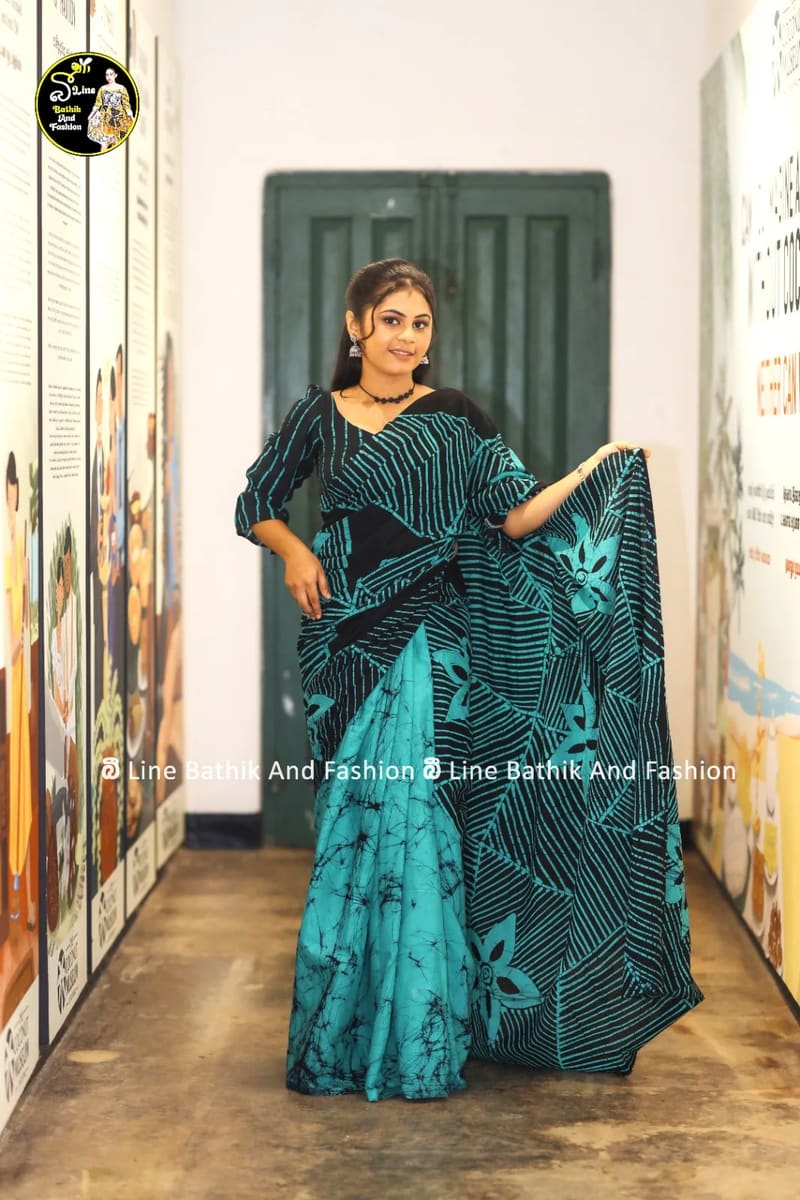 Bathik saree handmade batik saree, Sri Lanka