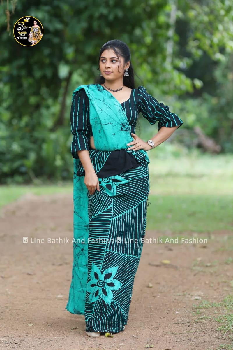 Bathik saree handmade batik saree, Sri Lanka