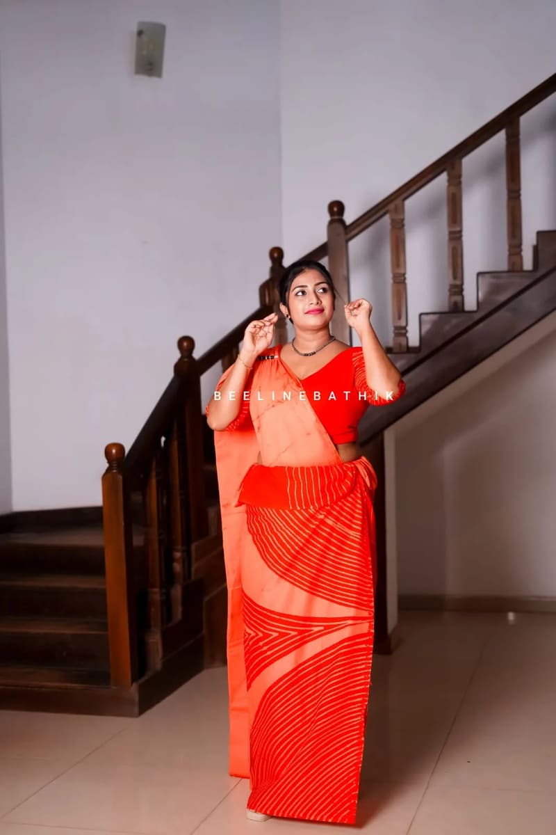 Bathik saree handmade batik saree, Sri Lanka