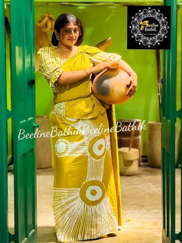 Bathik saree handmade batik saree, Sri Lanka