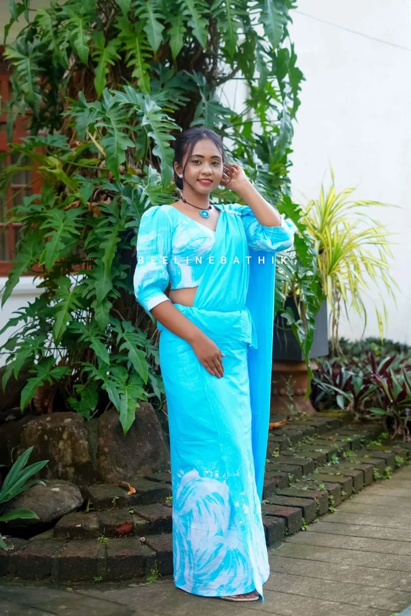 Bathik saree handmade batik saree, Sri Lanka